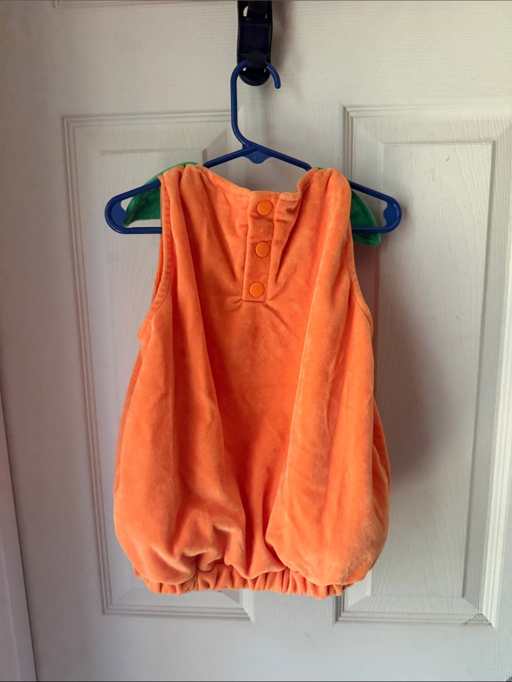 Target Orange Pumpkin Costume with Green Striped Sleeves and Hat - Picture 6 of 8
